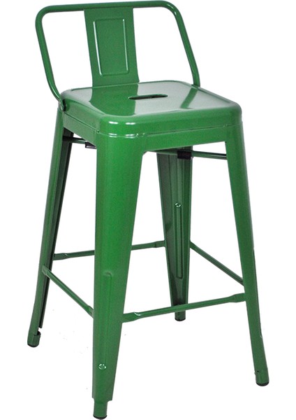 Tolix Sırtlı Yüksek Metal Tabure