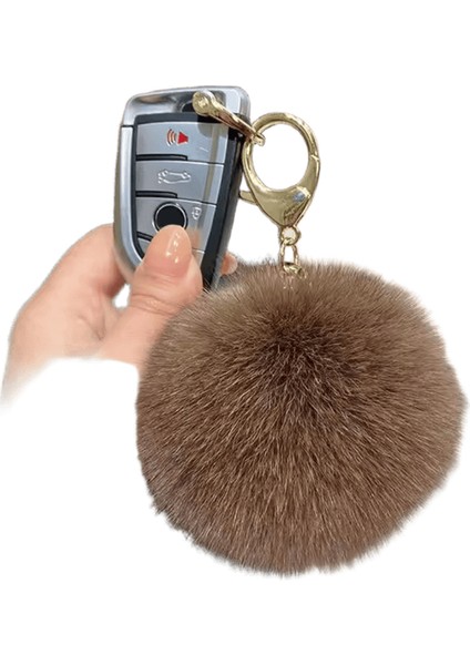 9cm Gerçek Tilki Kürk Top Anahtarlıklar Kadınlar Için Kızlar Yumuşak Peluş Ponpon Kolye Anahtar Zincirleri Yüzükler Anahtarlık Tutucu Charm Çanta Hediyeleri Renk:g (Yurt Dışından)