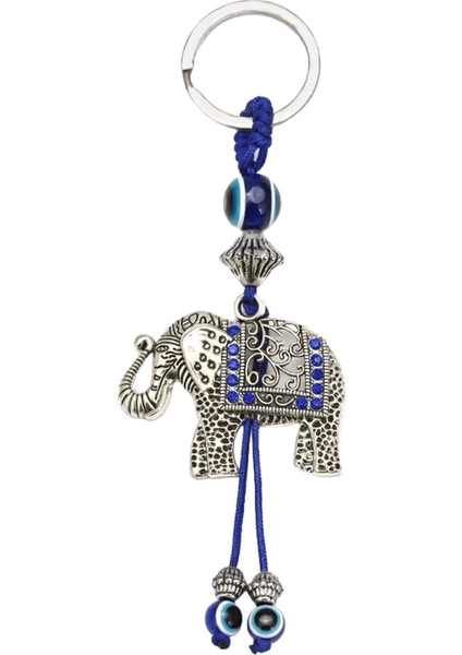 Şanslı Göz Fil Baykuş Fatima El Nazar Kolye Anahtarlık Anahtarlık Gümüş Renk Anahtarlık Tutucu Kadınlar Erkekler Için BE39RENK:6 (Yurt Dışından)