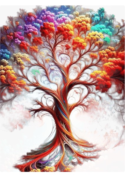 Evershine Yağlıboya Renkli Ağaç Sayılarla Çizim Soyut Sanat Resim Manzara Handpainted Boyama Beraberlik Zanaat Dıy AABB-4318 / Boyut (Cm): 30X40CM Çerçeve Yok (Yurt Dışından)