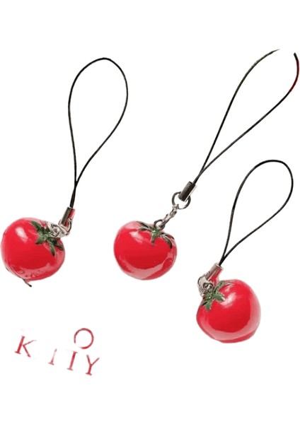 Simülasyon Çilek Domates Cep Telefonu Zinciri Ipi U Disk Anahtarlık Kadın Çantası Kayıp Karşıtı Kolye Doğum Günü Hediyesi (Yurt Dışından)