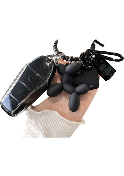 Byd Song Pro Max Atto 3 Han Ev Tang Dm Qin Plus Yuan Için Şeffaf Akıllı Uzaktan Araba Anahtarı Fob Kılıf Kapak Anahtar Koruyucu Anahtarlık (Yurt Dışından)