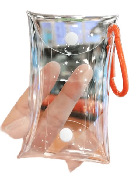 Küçük Şeffaf Anahtarlık Sikke Çanta Pvc Şeffaf Mini Kadın Anahtar Ruj Kulaklık Anime Bebek Ekran Saklama Torbaları Cüzdan Kılıfı (Yurt Dışından)