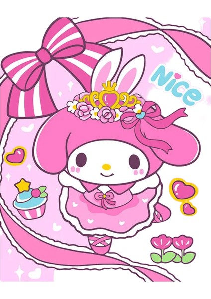Sanrio Sayılarla Çizim My Melody Yeni Varış Akrilik Boya Sayılarla Karikatür Dıy Kiti lar Için Duvar Dekoru Oturma Odası DSN3-261 / Boyut (Cm): 20X30CM-ÇERÇEVE Yok (Yurt Dışından)