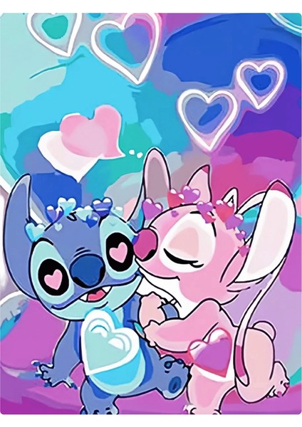 Disney Sayılarla Boyama Lilo ve Stitch Resim Sanat El Sanatları Karikatür Akrilik Boya lar Için Karikatür Odası Dekoru DSN3-129 / Boyut (Cm): 20X30CM - Çerçevesiz (Yurt Dışından)