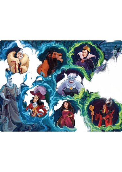 Disney Paint By Numbers Villains Cruella Evil Queen Ursula Scar Handpainted Painting By Numbers Cartoon Artcraft Home Decor GIFTDSN-3239-ZD/SIZE(CM):30X40CM No Frame (Yurt Dışından)