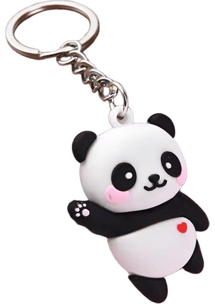 Sevimli Karikatür Çift Panda Anahtarlık Kolye Araba Çantası Anahtar Zincirleri Kadınlar Için Takı Hediye (Yurt Dışından)