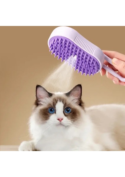 Kedi ve Köpek Için Elektrikli Buharlı Fırça, Buhar Fırçası, Masaj Için Elektrikli Püskürtücü, Evcil Hayvan Bakım Aleti, Tarama Tarakları, 3'ü 3'ten 3: Mor: (Yurt Dışından)