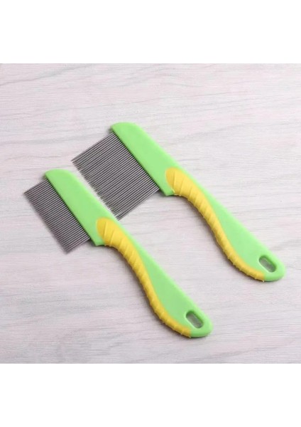 Evcil Hayvan Köpeği Kedi Bit Ayıklama Tarakı Paslanmaz Çelik Uzun ve Kısa Iğneli Köpek Bakım Tarakı Kurtulma Yumurta Düğüm Bakım Rendesi Pires Tarakları Renk:yeşil 2 Adet (Yurt Dışından)