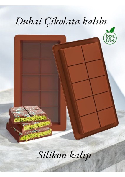 Dubai Çikolatası Silikon Kabı Çikolata Kalıbı Silikon Dubai Çikolatası Kabı