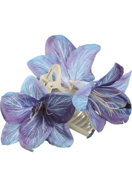 Awaytr Kravat Boyalı Lily Çiçek Saç Pençeleri Yapay Çiçek Saç Klipleri Yengeç Kadınlar Için Kız Hediye Saç Aksesuarları Sevgililer Şapkalar Renk: D (Yurt Dışından)