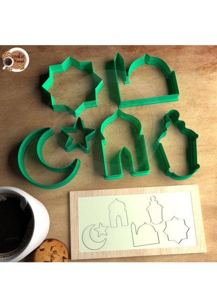 Kurabiye, Polimer Kil, Oyun Hamuru Damga Ve Kalıp Seti Dini, Ramazan, Ay Konsept #01