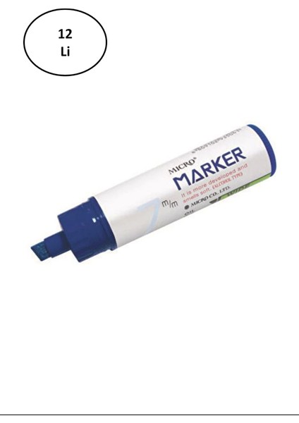 Micro MMP-1001/M 10 mm Mavi Markör Kalem 12'li