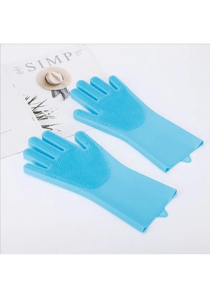 Sihirli Silikon Gövde Evcil Hayvan Banyo Eldivenleri Hayvan Mükemmel Banyo Şampuan Köpek Kedi Fırçası Glovescolor: gri (Yurt Dışından)