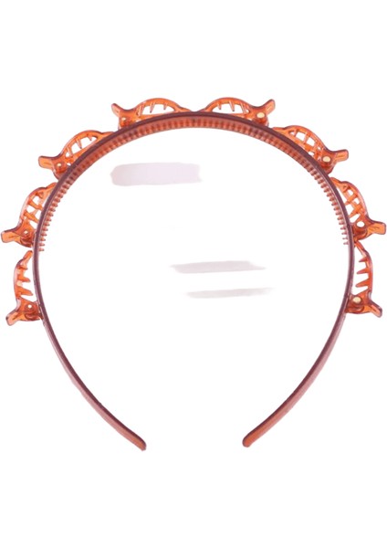 2022 Yeni Çift Patlama Saç Modeli Saç Klipsleri Saç Pin Head Hoop Twist Klip Ön Saç Kaçak Saç Çember Kadın Head Band Headwearcolor: Kahverengi (Yurt Dışından)