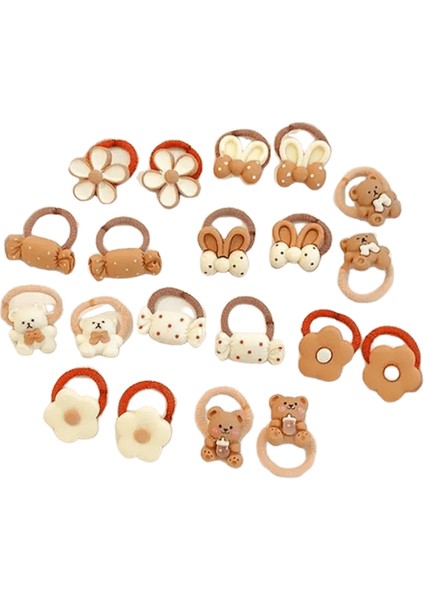 Kızlar Için Saç Aksesuarları Elastique Cheveux Fille Kids Lacos De Cabelo Infantil Yeni Bağlar Bandeau Bebe Fille Rubber Band Koreancolor: 20PCS-W16 (Yurt Dışından)