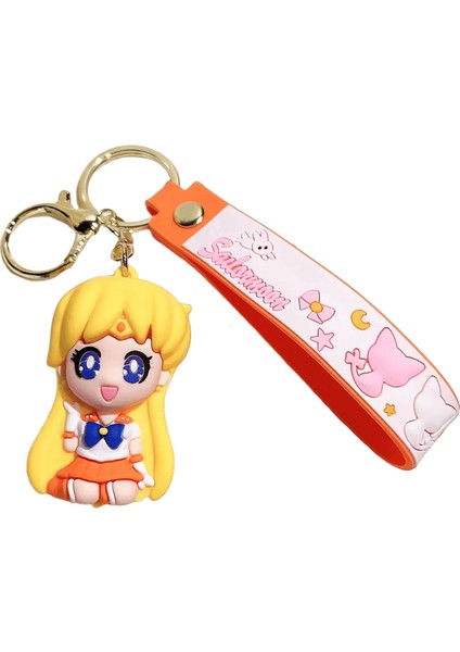 Anime Sailor Moon Anahtarlık Sevimli Figür Bebek Çift Çanta Kolye Anahtarlık Araba Anahtarlık Aksesuarları Oyuncak Hediye Erkekler Kadınlar Arkadaşlar Için Renk:5 (Yurt Dışından)