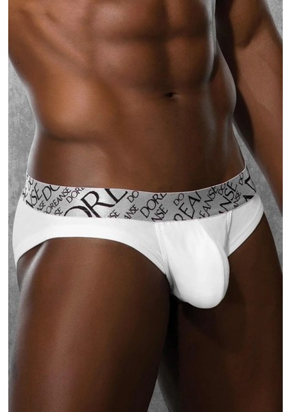Beyaz Erkek Modal Torbalı Mini Paça Boxer 1788