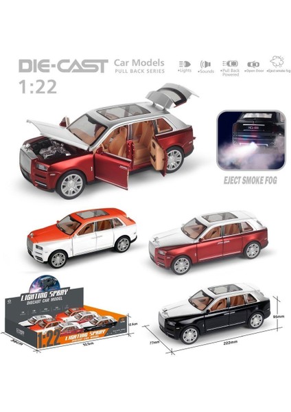 HCL-806PA Çek Bırak 1:22 Sesli ve Işıklı Buharlı Rr-Lüx Metal Jeep