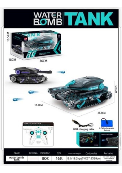 HD5011 2 4g Su Atan Tank -Gepettoys