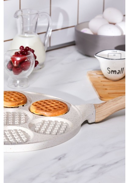 Mutfaksever Biogranit Döküm Waffle Pankek Tava 26 cm