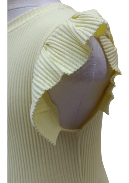 Kız Çocuk T-Shirt Kaşkorse Kolsuz T-Shirt Sarı 7-8 Yaş fırsatları