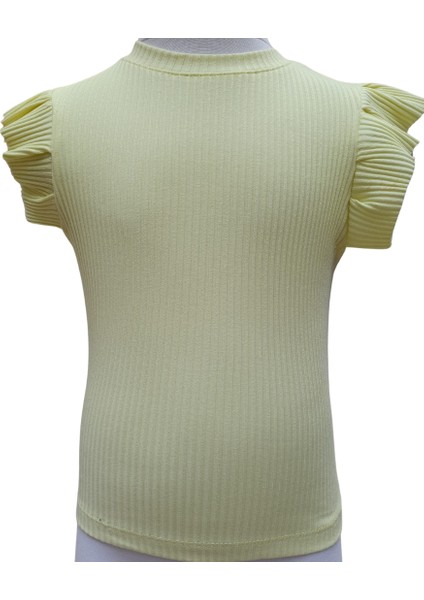 Kız Çocuk T-Shirt Kaşkorse Kolsuz T-Shirt Sarı 7-8 Yaş indirimleri