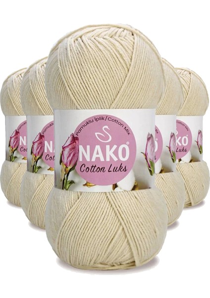 5 Adet Cotton Lüks Yelek Tunik Kazak Bluz Hırka ipi Yünü Açık Bej 97543