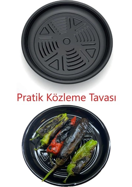 Közmatik Pratik Emaye Közleme Tavası Ocak ve Mangal Üstü (Et-Patlıcan-Biber-Kestane-Mısır-Sebze)