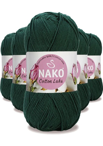 5 Adet Cotton Lüks Yelek Tunik Kazak Bluz Hırka ipi Yünü Koyu Yeşil 97580