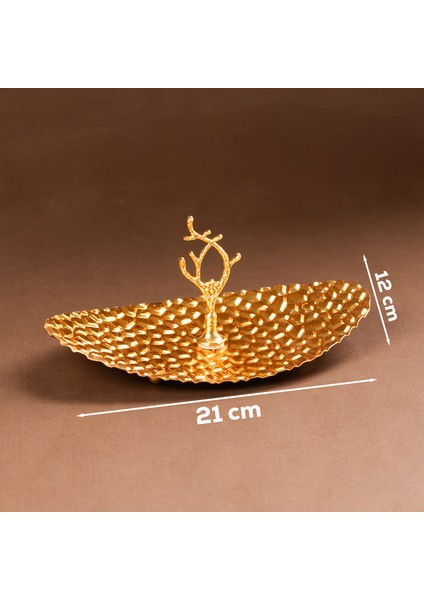 AKM00015 Gold Mini Metal Sunumluk - Ikramlık Lokumluk Kurabiyelik Çerezlik - Gold Yuvarlak Metal Sunumluk fiyatları
