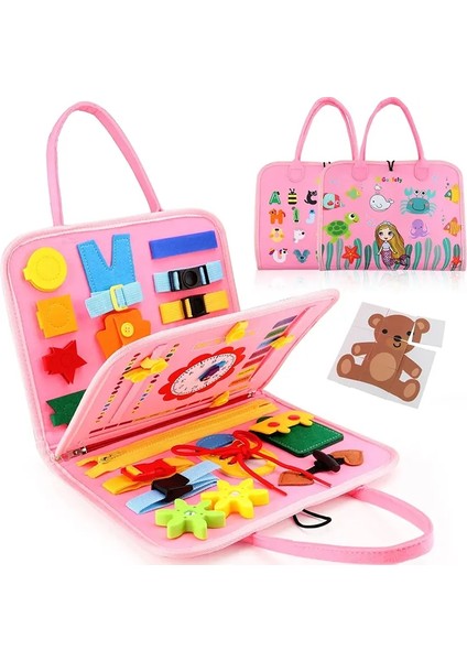 Meşgul Kurulu Montessori Oyuncaklar Toddler Duyusal Öğrenme Ince Motor Becerileri Oyuncaklar Yemek Çocukları Için Eğitimsel Etkinlik Aktivitesi Renk: Kız Için (Yurt Dışından)