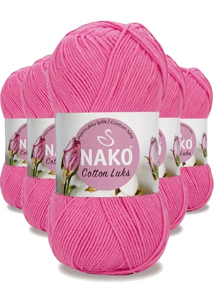 5 Adet Cotton Lüks Yelek Tunik Kazak Bluz Hırka ipi Yünü Koyu Pembe 97550