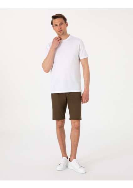 Erkek Beyaz Slim Fit Merserize Basic Tişört 50302560-VR013 fırsatları