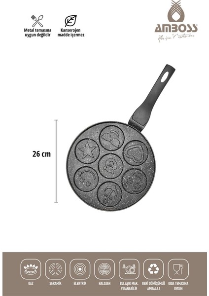 Funny Emoji Pankek Krep Tavası 26 cm modelleri