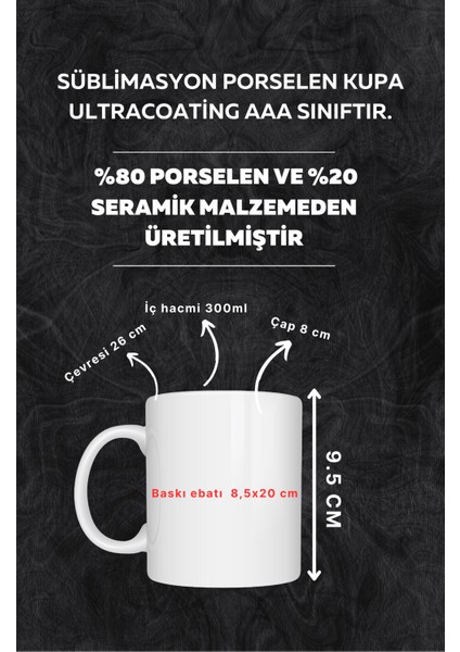 Ğ Harfi ve Renkli Çiçeklerin Buluşması: Porselen Kupa Bardak (300 Ml)