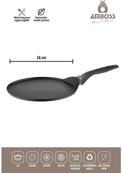 Mocca 26 cm Titanyum Kaplama Krep Tavası - Yanmaz Yapışmaz Krep Tavası fiyatları