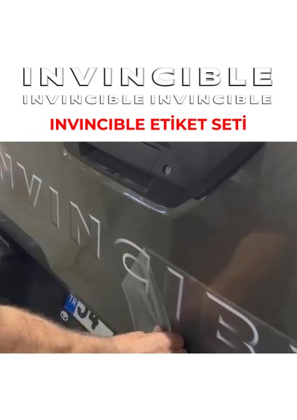 Toyota Hılux Invıncıble Etiket Seti modelleri
