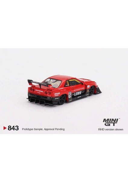 1/64 Nissan LB-ER34 Super Silhouette Skylıne Red/black