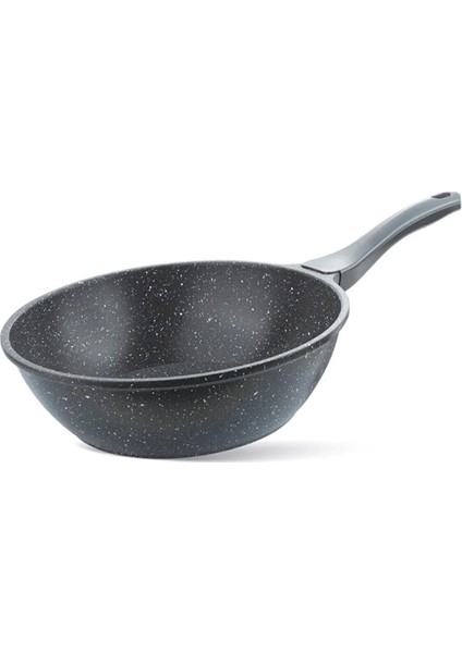 | Wok Tava | Granit Kaplama | 28 cm | Gri