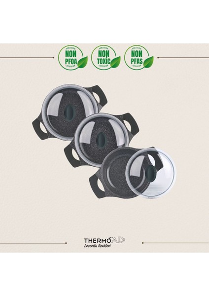 9 Parça Tava ve Sahan Seti | Graneu Serisi | Gri modelleri