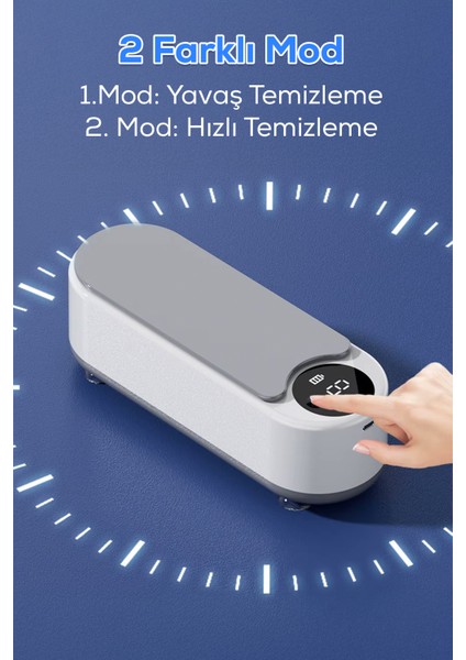 Ultrasonik Temizleyici - Mücevher Gözlük ve Küçük Eşyalar İçin Güçlü Temizlik