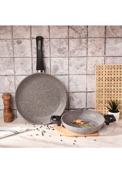 Gris Bio Granit Tava ve Sahan Seti fiyatları