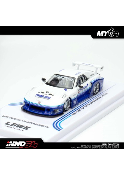 Inno 1/64 Mazda Rx7 (FD3S) Lb-Super Sılhouette Hong Kong Toy Car Salon 2024 Special Edition IN64-LBWKRX7-06