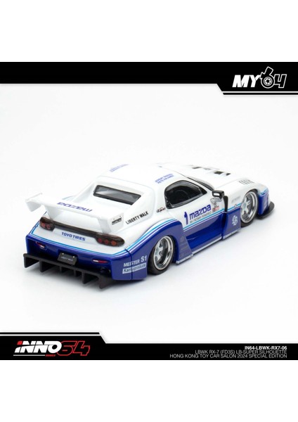 Inno 1/64 Mazda Rx7 (FD3S) Lb-Super Sılhouette Hong Kong Toy Car Salon 2024 Special Edition IN64-LBWKRX7-06