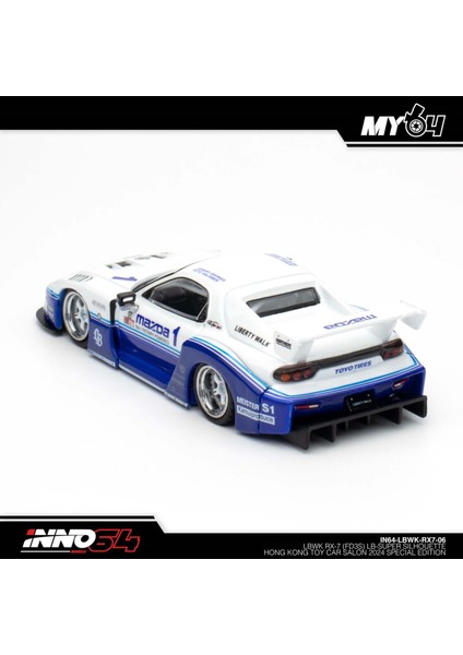Inno 1/64 Mazda Rx7 (FD3S) Lb-Super Sılhouette Hong Kong Toy Car Salon 2024 Special Edition IN64-LBWKRX7-06