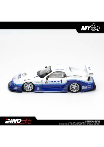 Inno 1/64 Mazda Rx7 (FD3S) Lb-Super Sılhouette Hong Kong Toy Car Salon 2024 Special Edition IN64-LBWKRX7-06