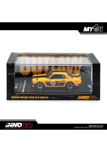 Inno 1/64 Nıssan Skylıne 2000 Gt-R (KPGC10) IN64-KPGC10-YL23