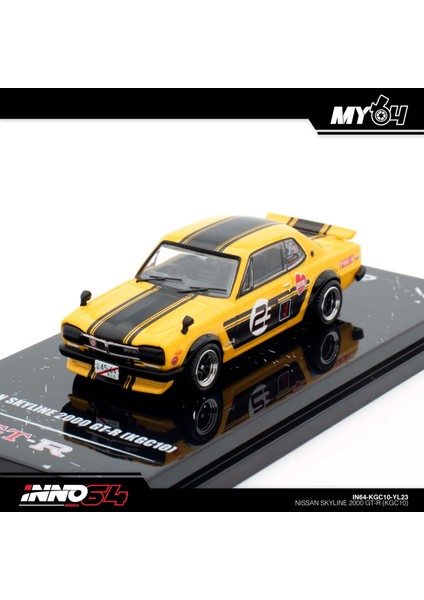 Inno 1/64 Nıssan Skylıne 2000 Gt-R (KPGC10) IN64-KPGC10-YL23