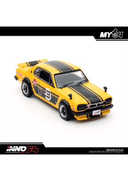 Inno 1/64 Nıssan Skylıne 2000 Gt-R (KPGC10) IN64-KPGC10-YL23